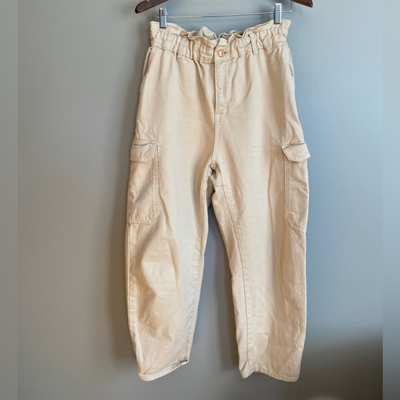 Zara Cargo Jeans Paperback Size 8 - Picture 5 of 10